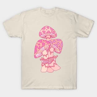 Pink Mushrooms T-Shirt